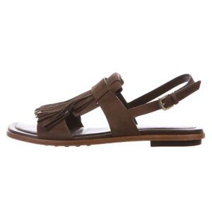 TOD’S Suede Fringe Sandals